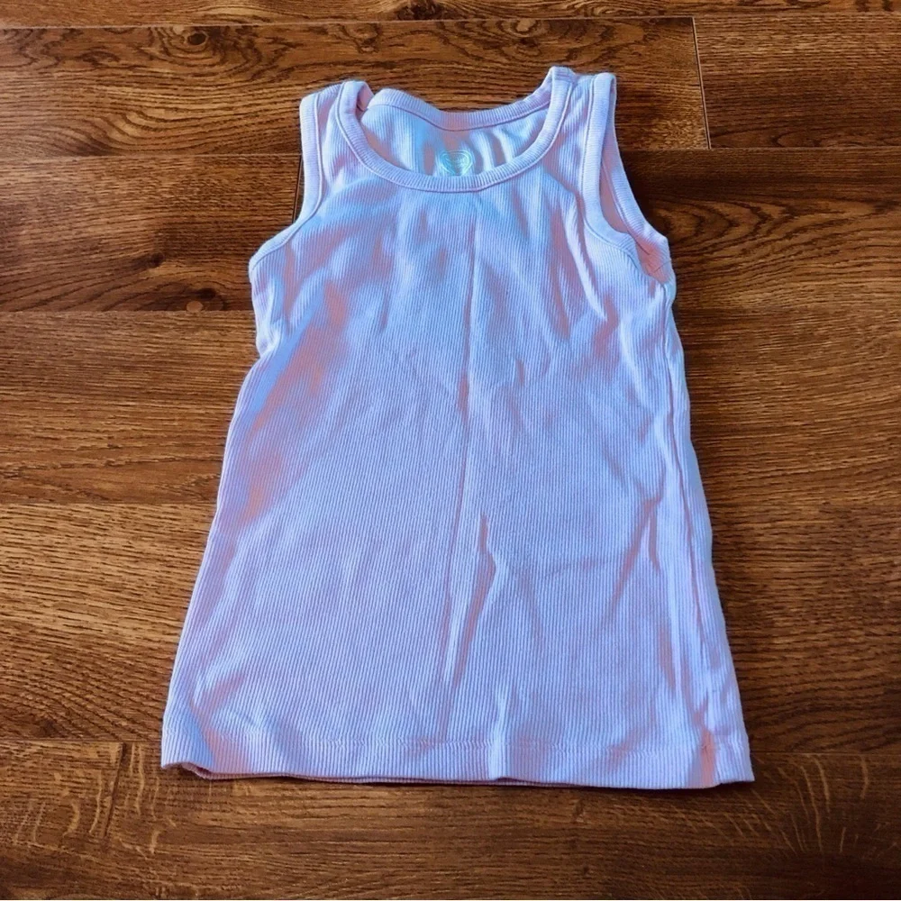 Wonder Nation light pink ribbed tank top in size S (6-6X)